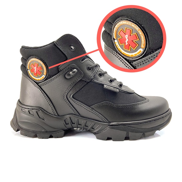 Bota Militar Tática V-Max Samu- Preto Liso Samu | ARMATA BOTAS