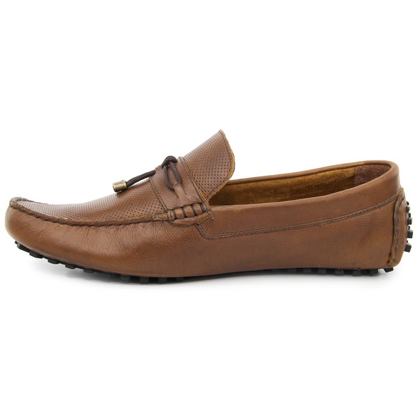 Mocassim Masculino Drive em Couro Conhaque Grease Ref: C_GC.3390 | Art  Sapatos ®