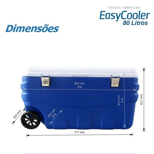 Caixa Térmica EasyCooler 80 litros com rodas