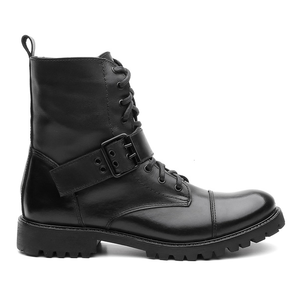 coturno feminino militar couro