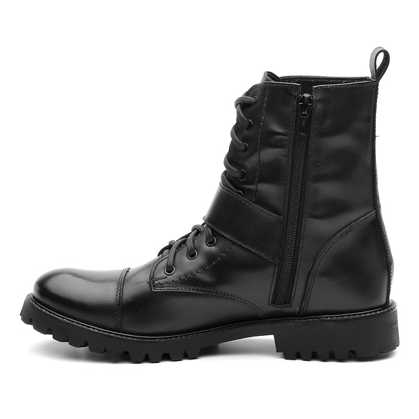 coturno feminino militar couro