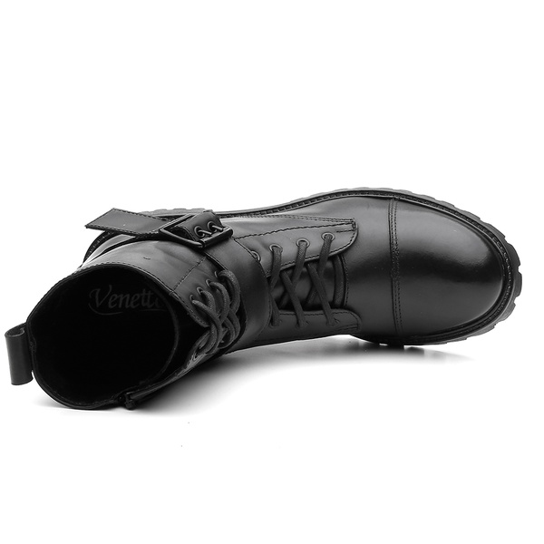 coturno feminino militar couro