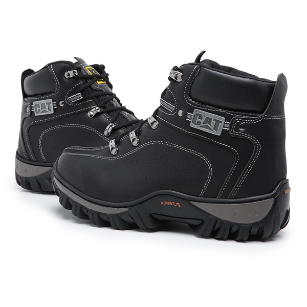 bota cano medio couro
