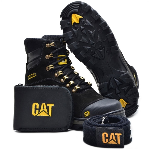 botas masculinas caterpillar preta