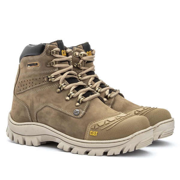 Bota Masculina Caterpillar Rd29 em Couro com Biqueira PVC - Creme |  NOTORIAN'S SHOP