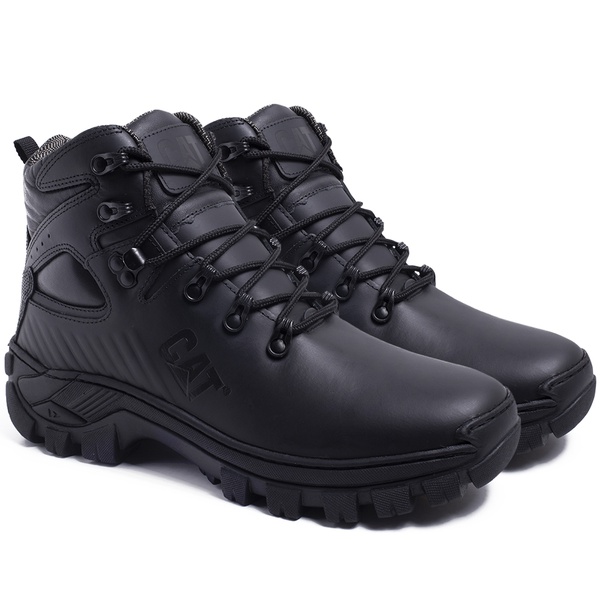 Bota Masculina Caterpillar California em Couro Legítimo Cano Médio - Preto  | NOTORIAN'S SHOP