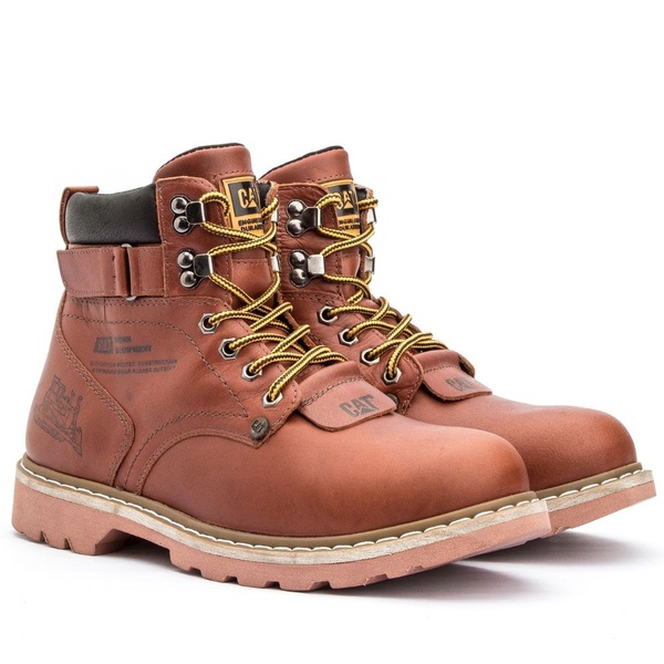 bota cano curto masculina caterpillar