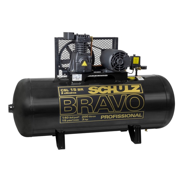 Compressor Csl 15/200 Bravo 15 Pés 200 Litros Trifásico Schulz