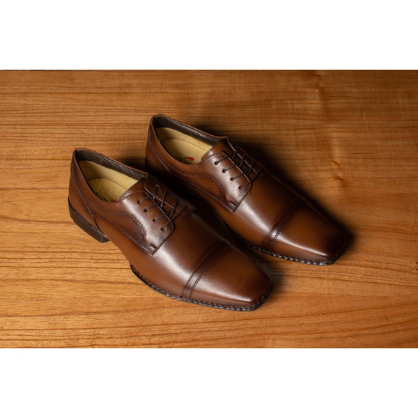 Sapato Social Clássico Masculino Com Cadarços Tobacco Conforto Palmilha Gel  Couro Legítimo Solado Costurado Badplay | BADPLAY