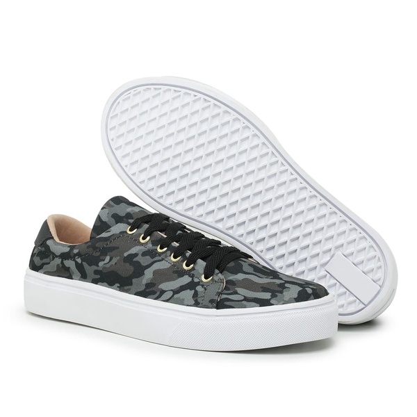 TÊNIS FEMININO CASUAL CANO BAIXO CAMUFLADO | BALLUGA