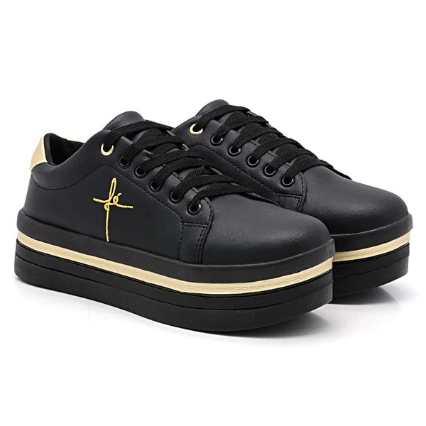 sapatenis feminino com salto plataforma