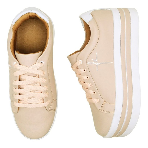 Tênis Feminino Plataforma Fé Nude | BALLUGA