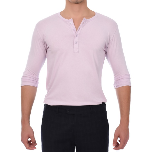 Camisa henley algodão egípcio Sale