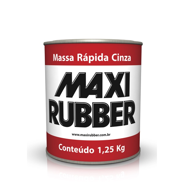 MASSA RÁPIDA CINZA MAXI RUBBER 1,25KG