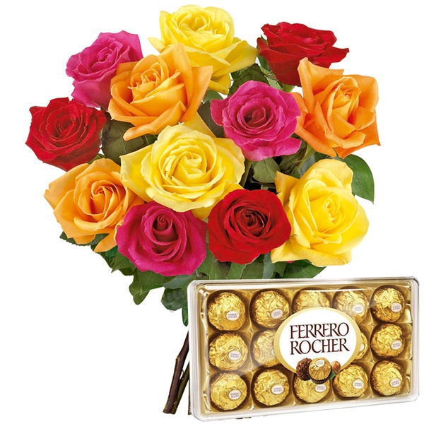 Rosas Coloridas e Ferrero Rocher