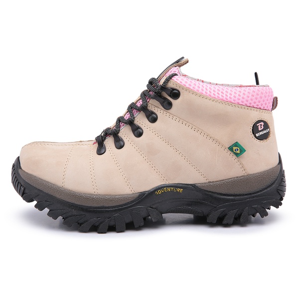 bota bergally adventure creme rosa