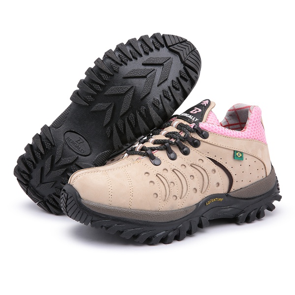 bota bergally adventure creme rosa