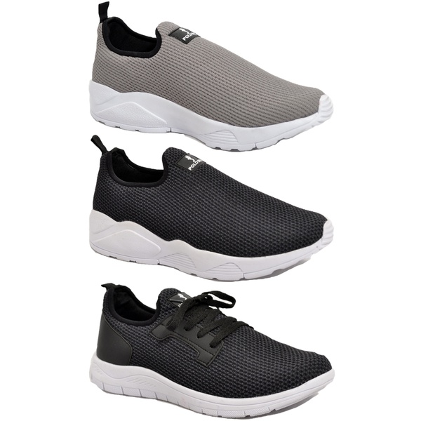 tenis cinza com preto