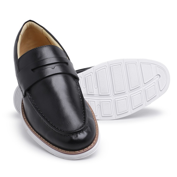 mocassim masculino sola de couro