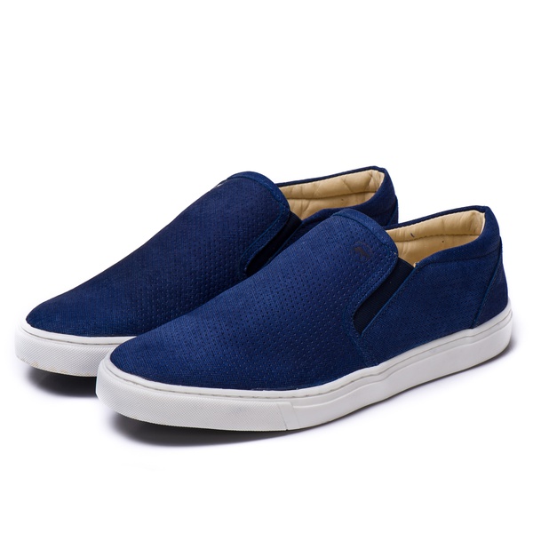 Sapatênis Couro e Camurça Azul Marinho - KSA da árvore