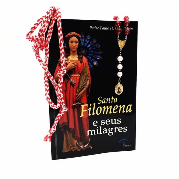 Kit Livro, Dezena e Cordão de Santa Filomena