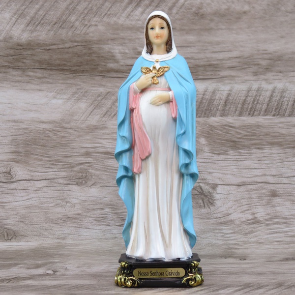 Imagem Resina Nossa Senhora Gravida 20 Cm Betania Loja Catolica
