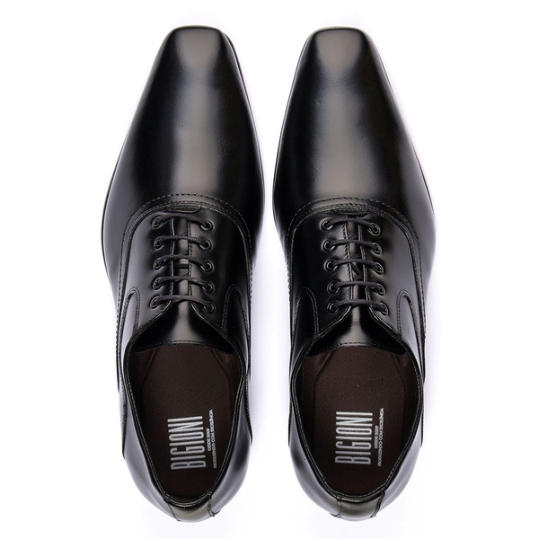 sapato social clásscio masculino preto solado de couro | BIGIONI