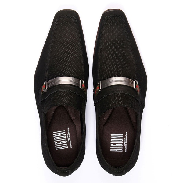 sapato mocassim esporte fino masculino em couro nobuck | BIGIONI