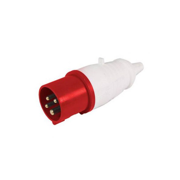 Plug Lukma 3P+T 16A 380-415V 6H Vermelho