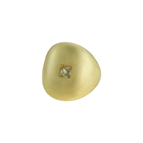 Brinco Piercing de Pressão Zircônia Lesprit LB23611 Dourado Cristal