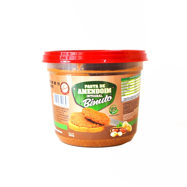 Pasta de Amendoim Integral sem açúcar Binuto 380g