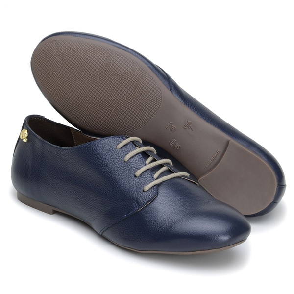 sapato oxford feminino azul marinho