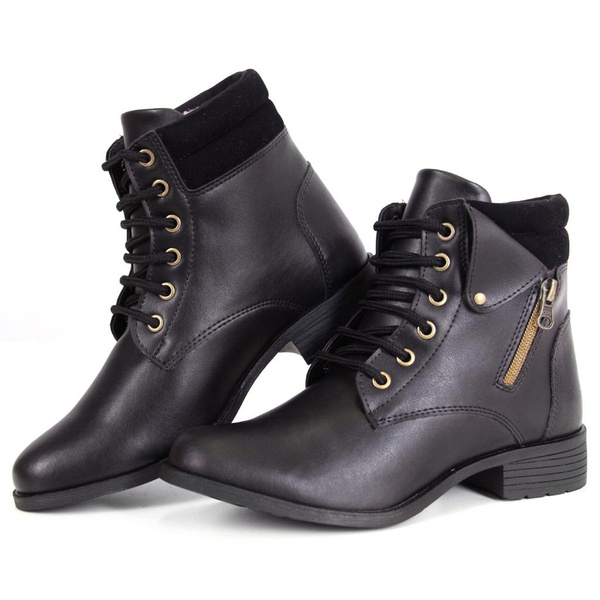 botas femininas cano curto preta