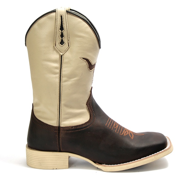 bota country masculina solado branco