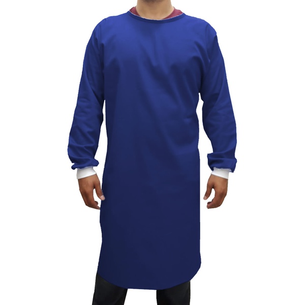 Capote Cirúrgico Unissex em Brim Azul Marinho 100% Algodão | BRANCURA