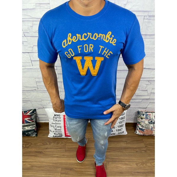 Camiseta Abercrombie Azul Royal