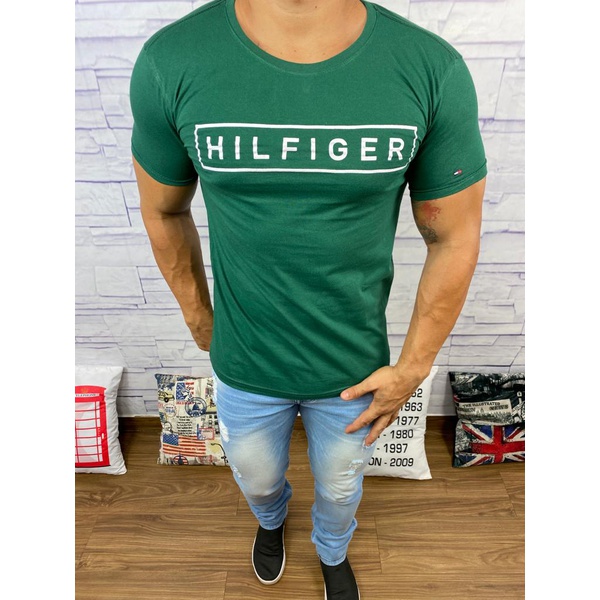 camiseta tommy hilfiger verde