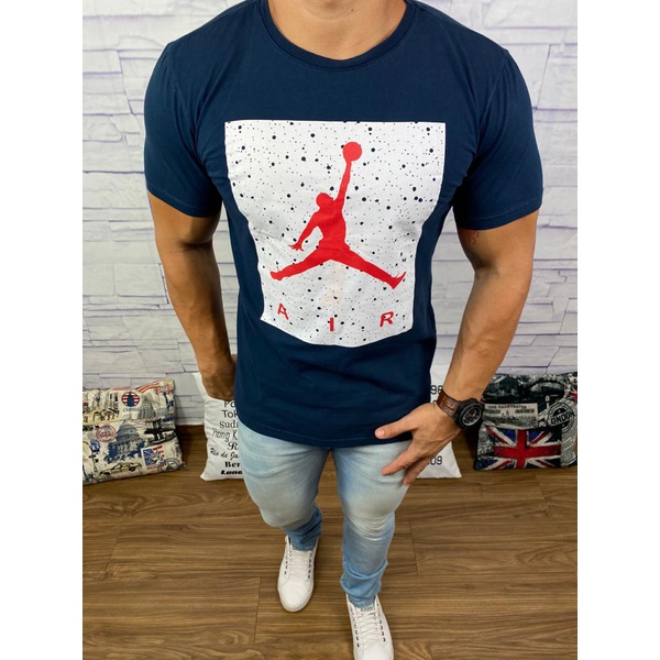 camiseta nike azul marinho