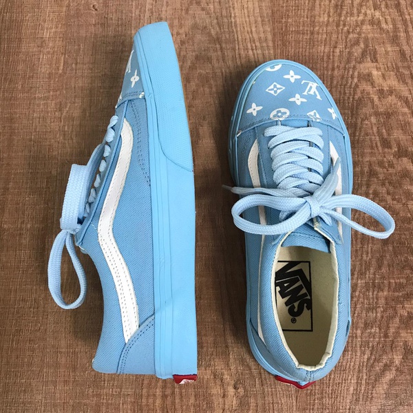 Sapatênis Vans - Modelo Louis Vuitton Azul Bebê | VISTA-SE COM ESTILO