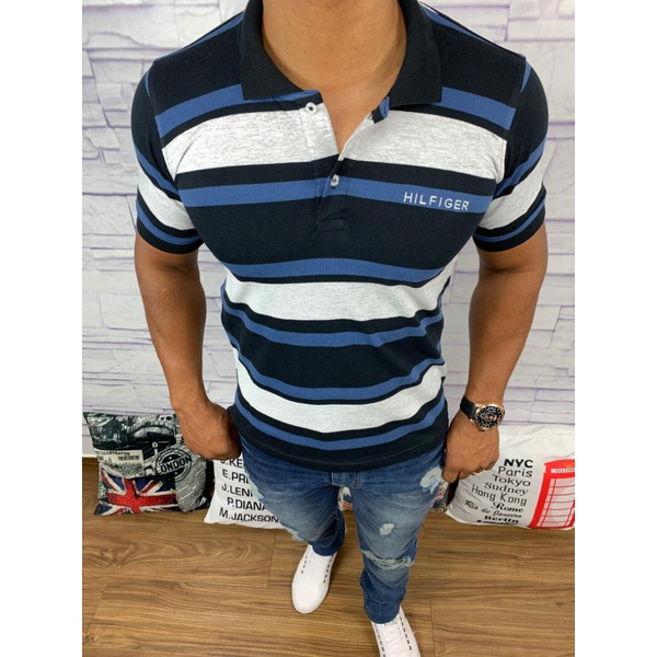 polo tommy hilfiger azul