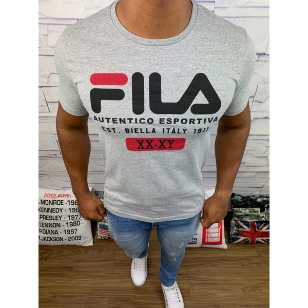Camiseta Fila - Cinza