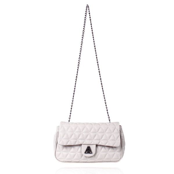 off white mini flap bolsa