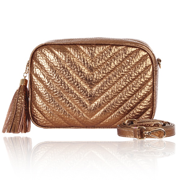 Bolsa transversal metalizada clearance