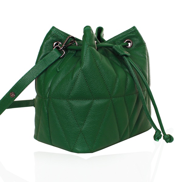 green drawstring bolsa