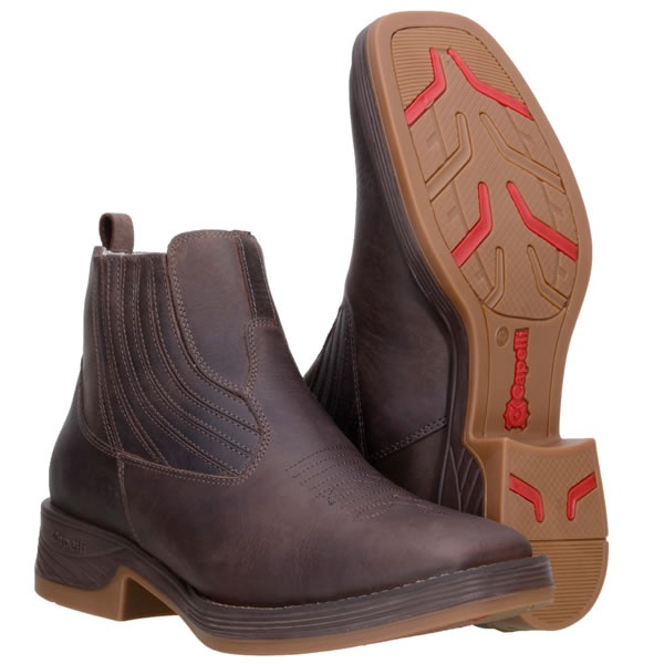 Botina Western Masculina Em Couro Original Capelli Boots