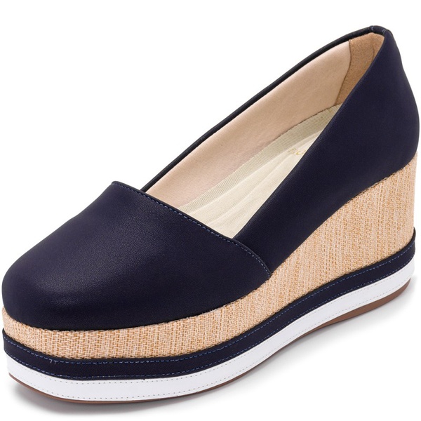 Sapatilha Anabela Feminina Plataforma Aberta | CAPEZZI