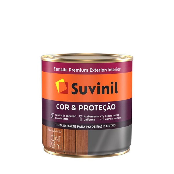Tinta Esmalte Sintetico Cor e Proteção Brilhante 225ml Suvinil 