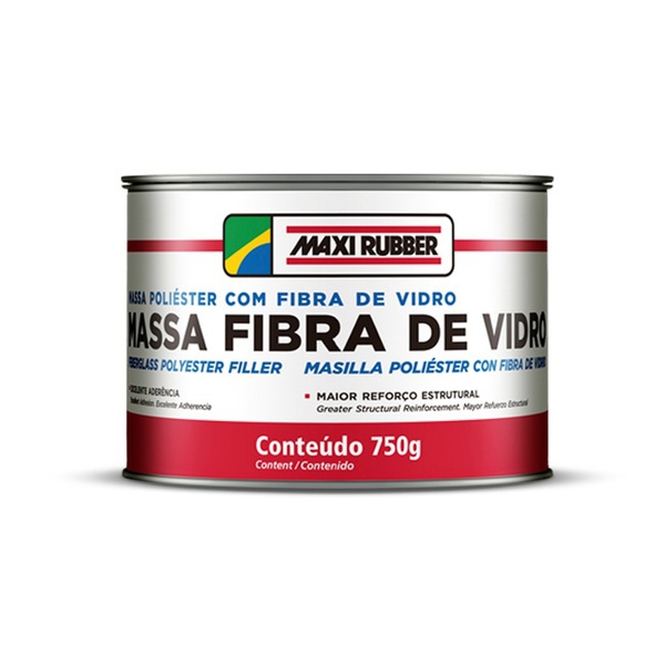 MASSA FIBRA DE VIDRO MAXI RUBBER 750GR