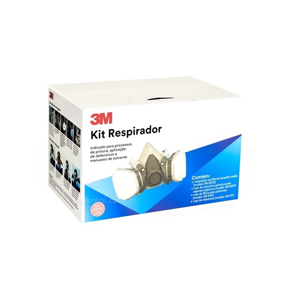 Kit Filtros Para Respirador 6200 REF 6000/04 3M