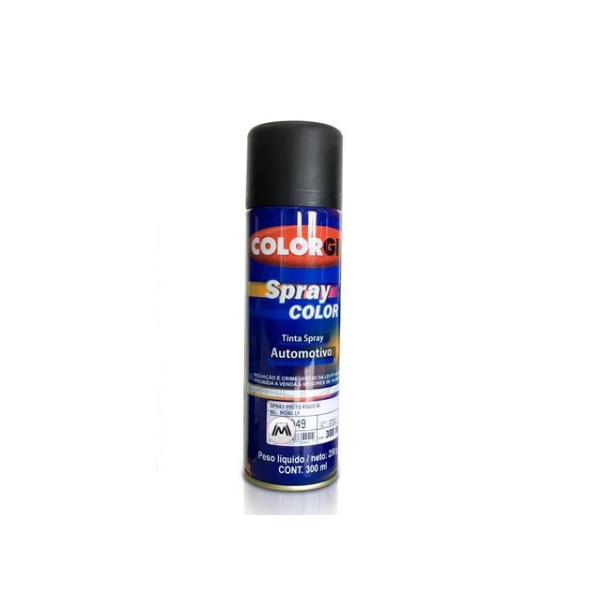 Spray Preto Fosco Vinil. Mono Lf 300 ml G6 Lazzuril